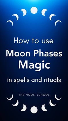 how to use moon phases magic in spells and rituals by the moon school book cover