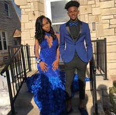 Royal Blue Mermaid Prom Dress, Suit For Groom, Shawl Lapel Tuxedo, Blue Mermaid Prom Dress, Girl Prom, Train Silhouette, Prom 2022, Prom Couples, Blue Shawl