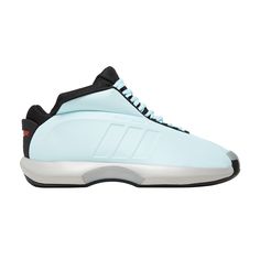 Find ADIDAS Crazy 1 'ice ' 2023 on Editorialist. The 2023 edition of the adidas Crazy 1 ‘Ice Blue’ features a minty blue finish on the molded synthetic upper, marked with debossed three-stripe branding on the side panel. Contrasting black accents make their way to the tongue, padded collar and back tab. A metallic silver finish is applied to the lightweight foam midsole, supported by a black herringbone-traction outsole with adidas’ Torsion system for midfoot stability. Modern Blue Basketball Shoes For Light Sports, Blue Synthetic High-top Sneakers For Light Sports, Light Blue Sports Sneakers With Translucent Outsole, Blue Dynamic Basketball Shoes With Rubber Sole, Blue Basketball Shoes With Rubber Waffle Outsoles For Streetwear, Dynamic Blue Basketball Shoes With Rubber Sole, Blue Adidas Custom Sneakers, Light Blue Custom Sneakers For Sports With Rubber Sole, Light Blue Sports Sneakers With Rubber Sole