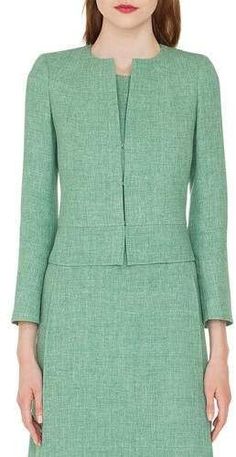 Linen Jacket, Tailored Dress, Suit Fashion, Work Attire, Mode Inspiration, Short Jacket