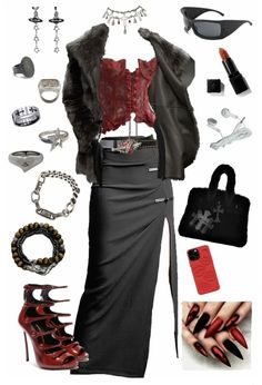 Rockstar Girlfriend Outfit, Nana Anime, Vampire Clothes, Rockstar Girlfriend, Nana Osaki, Trendy Outfit Ideas, Anime Inspired Outfits, Rock Outfits, Grunge Goth