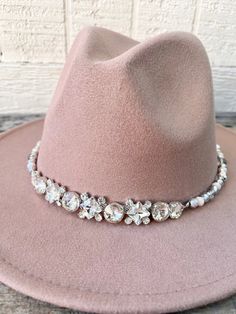 Western Hat Band Handmade Rhinestone and Pink Crystal - Etsy Country Style Pink Hat Bands For Country Events, Bohemian Pink Hat Bands For Rodeo, Pink Western Hat Bands For Rodeo, Cowgirl Hat Band, Pink Adjustable Hat Band For Western-themed Events, Glamorous Cowgirl, Western Silver Hat With Rhinestones, Rhinestone Cowgirl Hat, Rhinestone Hat