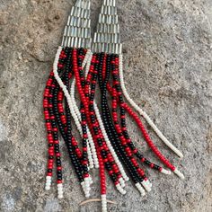 Reposhing This Item I Purchased From @Soldeldia. Loved It, But Ready To Rotate For Something New. Questions? Leave A Comment Below! Native American Beaded Earrings, Native American Beading, Earrings Color, Black Beads, Beaded Earrings, Something New, Bead Work, Nativity, Black Red