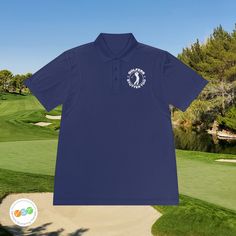 Look sharp on the golf course while also standing up and proudly advocating for people who stutter with this timeless "Golfers Stutter Too" men's polo shirt, designed specifically for golfers who stutter. A portion of proceeds will go to the National Stuttering Association (NSA) support groups -- thanks for supporting Team Stuttering! Made with 100% soft polyester, these men's sport polo shirts are moisture-wicking and snag resistant so that they stay comfy and like new for a long time to come.? Sports Polo Shirts, Support Groups, Support People, Neck Label, Support Group, Knit Collar, Polo Shirts, Golf Course, Button Placket