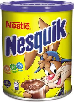 nestle nestlik chocolate powdered milk with cat and mouse design on the side