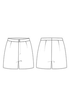 the front and back view of men's shorts