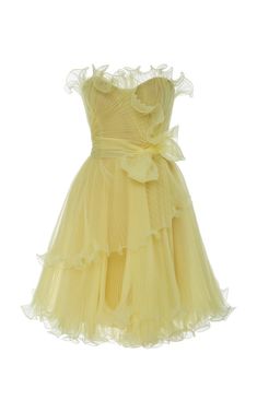 Organza Mini Dress, Marchesa Fashion, Strapless Bustier, Dainty Choker, Organza Dress, Dresses Cocktail, Dress Cocktail, Easter Dress