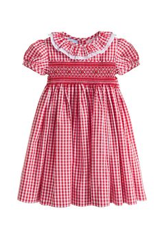 ELIZA smocked dress – The Fox Group Smocking Fashion, Smocked Christmas Dresses, Red Gingham Dress, Full Flared Skirt, Hand Smocked Dress, Girls Smocked Dresses, Eliza Dress, Royal Dresses, Hand Smock