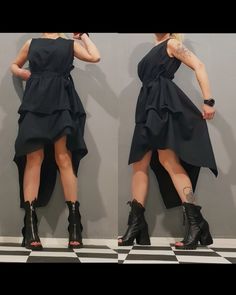 "Avant Garde Black Linen Dress, Asymmetrical Dress, Party Cocktail Dress, Steampunk Dress, Extravagant Black Dress, Gothic Linen Dress ❤️ Extravagant designs and high quality fabrics! ❤️ Materials & Care Linen Hand wash at low temperatures. Do not machine dry. Do not iron. Do not dry clean! ❤️ Sizing We can make your piece from XS to 5XL! Everything in the shop can be also made according to your measures free of charge! ❤️ Shipping ✈ Ready to ship The time I need to prepare an order for shipping Black Dress Gothic, Dress Extravagant, Steampunk Dress, Party Cocktail Dress, Black Linen Dress, Dress Asymmetrical, Gothic Dress, Black Linen, Dress Party