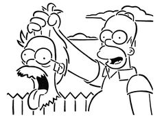 the simpsons and homer simpson coloring pages