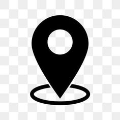 a black and white map pointer icon on a transparent background png clipart free