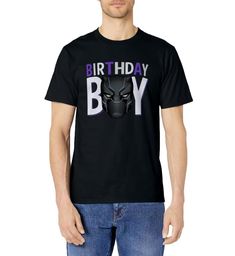 PRICES MAY VARY. Officially Licensed Marvel Apparel 21MVAC00008A-001 Lightweight, Classic fit, Double-needle sleeve and bottom hem Black Top With Text Print For Birthday, Black Tops With Text Print For Birthday, Black T-shirt With Character Print For Birthday, Casual Black T-shirt For Birthday, Black Panther Birthday, Avengers Black Panther, Marvel Clothes, Birthday Boy, Boys T Shirts