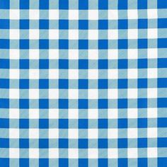 a blue and white checkered table cloth