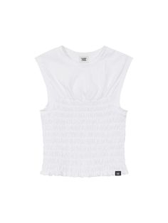 This is a trendy and casual top by MARGESHERWOOD that is made out of high quality and sturdy material. With distinctive mood of the design and comfortable wear, you can style it for your casual daily outfit.- Unique smocking embroidery detail- Slim fit and cropped length- Logo label on the hem Smocking Embroidery, Outfits Unique, Logo Label, Embroidery Details, Casual Top, Daily Outfits, Casual Tops, Smocking, Sleeveless Top