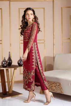 Emma | Pakistani Designer Outfit | Sarosh Salman Sarosh Salman Dresses, Straight Party Wear Suits, Lehnga Shirt Designs Pakistani, A Line Party Wear Dresses, Pakistani Gharara Designs Party Wear, Pakistani Fashion Party Wear Salwar Kameez, Straight Long Kurti Designs Party Wear, Sleeve Models For Dress, पाकिस्तानी Suits