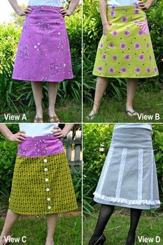 Classic A-line Skirt Pattern | Etsy Sewing A Skirt, A Line Skirt Pattern, Diy Maxi Skirt, Diy Skirts, Mode Tips, Skirt Patterns, Handmade Skirts, Make Your Own Clothes, Diy Skirt