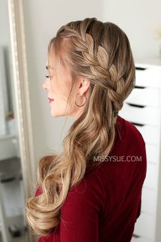 Side Braid Wedding Hair Medium Length, Bridesmaid Hairstyle Side Braid, Side Swept Dutch Braid, Formal Side Braid, Bridesmaid Hairstyles Side Swept, Bridesmaid Hair Side Swept, Wedding Side Braid Hairstyles, Side Hair Braid, Side Braid Hairstyles With Curls