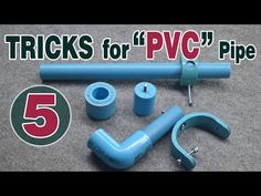 there are various tools for making pipe fittings on the floor with text overlay reading 5 tricks for pvc pipe