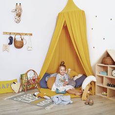 A stylish canopy is an unusual decoration of a child's room and, at the same time, an atmospheric place where the child can play, relax or read books with its parents. It will add cosiness, charm and fairy-tale atmosphere to the room. The canopy hanging over the child's bed creates a safe place for rest, it will help the child falling asleep and will take your child to magical land of dreams. Combined with soft and comfy floor mat it will become a perfect and quiet fun corner. When arranged with Canopy Nursery, Play Canopy, Nursery Canopy, Hanging Tent, Kids Canopy, Baby Canopy, Play Tents, Crib Canopy, Bed Canopy