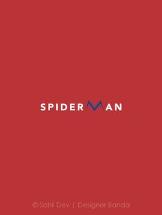 the spiderman logo on a red background