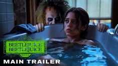 two women in a bathtub with the words beetlejuice beet juice