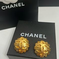 Chanel Earrings Clip Ons 1 1/8” Jewelry Chanel, Chanel Earrings, Chanel Jewelry, Limited Time, Jewelry Earrings, Chanel, Women Jewelry, Gold, Color