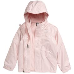 Size: 2t Color: Purdy Pink Condition: New With Tags - Shell Has Front Zip Closure With Storm Flap; Fixed Hood; Secure Zip Flap Pockets; Adjustable Hook-And-Loop Tab Cuffs; Partially Elasticized Hem; Internal Glove Loop; Id Window - Liner Has Front Zip Closure; Stand Collar; Elasticized Cuffs - Zip-In Compatible - 258 G/M Microfleece Inner Jacket - 75-Denier 111 G/M Dryvent 2l Microdobby Shell - Lined Shell - 100% Polyester - Machine Wash, Tumble Dry - Imported Cute Winter Coats, North Face Hyvent Jacket, Girls Raincoat, North Face Rain Jacket, Reflective Jacket, North Face Kids, Raincoat Kids, 3 In 1 Jacket, North Face Girls