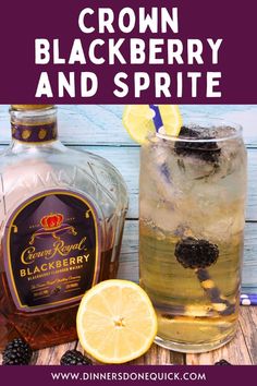 Craving a deliciously simple drink? Look no further! Dive into my quick and delicious Crown Blackberry and Sprite cocktail recipe. Discover the perfect blend of fruity sweetness and bubbly delight. Transform your gatherings with this effortless mix from ordinary to extraordinary. Ready to tantalize your taste buds? Pin it now! 🌟 Crown Royal Blackberry, Crown Royal Drinks, Blackberry Crown Royal Drinks, Whiskey Drinks, Mixed Drinks Blackberry Crown Royal Drink Recipes, Blackberry Crown Royal, Crown Royal Blackberry Sangria, Blackberry Crown Royal Recipes, Blackberry Crown Drinks, Blackberry Crown Lemonade, Mixed Drinks With Peach Crown Royal, Crown Whiskey Drinks