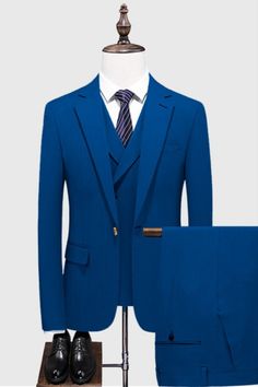 Looking to add a timeless piece to your wardrobe for all your formal occasions? Our bespoke azure blue suit is the perfect fit! We will personalize the three-piece suit according to your measurements and style preferences, using hand-stitching techniques. You can either purchase the suit now or further customize it by selecting from the options below.
#azureblue #bluesuits #formalsuits #custim suits Blue Single Button Formal Suits, Classic Blue Three-piece Suit With Single Button, Blue Single Button Suit For Weddings, Tailored Blue Three-piece Suit For Formal Occasions, Formal Blue Three-piece Suit, Blue Single Button Suits For Wedding, Blue Single-button Suit For Wedding, Blue Single Button Suit For Office, Blue Single Button Office Suit