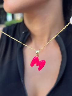 Very pink and stylish initial necklace for her Get this cute jewelry made with the high quality elements✨ You can go with 925K Sterling Silver with the options of Gold, Rose Gold or White Gold finish Beautiful jewelry for everyone 💙 Details * 925K Sterling Silver → 14K Gold, Rose Gold or White Gold plated * Chain length is approximately 18 inches (16+2 in extender) / 45 cm (40+5 cm extender) * Time is important! You will receive your package as soon as possible 🚚 * We care about the quality of metal to make sure it will last for a long time * We use enamel technique to color the jewelry and high quality zircons only * There can be tiny differences on each item, length difference of the chain as well as color changes and shade differences of the stones and enamel is possible since each je Trendy Initial Pendant Charm Necklace, Trendy Initial Necklace For Gift, Trendy Pink Sterling Silver Necklaces, Trendy Pink Sterling Silver Jewelry, Trendy Pink Charm Necklaces For Mother's Day, Trendy Initial Pendant Jewelry For Mother's Day, Trendy Pink Sterling Silver Necklace, Trendy Initial Pendant Necklace, Trendy Pink Jewelry As A Gift For Her