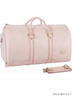 Pink Travel Duffle Bag With Removable Pouch, Pink Duffle Bag With Removable Pouch For Travel, Travel Bag With Adjustable Strap In Faux Leather, Pink Duffle Bag With Removable Pouch, Pink Duffle Bag With Removable Pouch For Daily Use, Pink Duffle Bag With Removable Pouch For Everyday Use, Pink Duffle Bag With Removable Pouch For On-the-go, Faux Leather Travel Bag With Luggage Sleeve, Pink Faux Leather Bag For Everyday Use