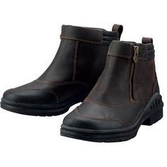 Ariat® Barnyard Side Zip Paddock Boot Brown Round Toe Work Boots For Riding, Rugged Riding Boots With Round Toe, Rugged Round Toe Riding Boots, Riding Work Boots With Reinforced Round Toe, Rugged Waterproof Riding Boots With Round Toe, Reinforced Round Toe Riding Boots, Rugged Waterproof Boots With Round Toe For Riding, Rugged Waterproof Boots For Riding With Reinforced Toe, Rugged Round Toe Waterproof Boots For Riding