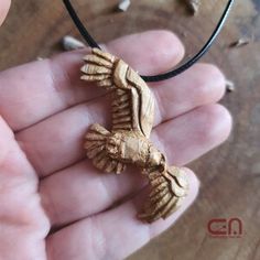 Eagle Necklace, Flying Eagle, Oak Wood, Necklace Pendant, Pendant Necklaces, Hand Carved, Handmade Jewelry, Carving, Ships