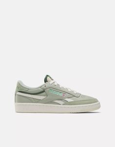 Reebok Club C Revenge Vintage sneakers in sage green | ASOS Reebok Club C Revenge Vintage, Reebok Club C Revenge, Club C Revenge, Adidas Outfit Shoes, Nike Air Max Jordan, Vintage Sneakers, Reebok Club C, Club C, Winter Party Dress