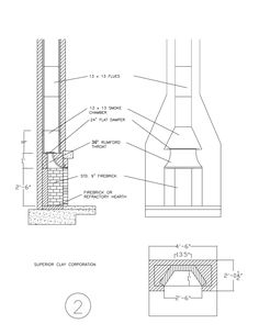 an architectural drawing shows the details for a column