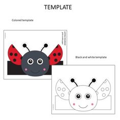 a ladybug card with the text template