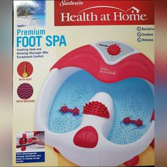 Sunbeam Health At Home Premium Foot Spa Received As A Gift A Few Years Ago And Forgot About It. New/Never Used! Only Taken Out Of Box For Photos. Heat & Message!!! Great For Summer Pedi's!!! Foot Spa For Kids, Foot Spa Wholesales, Spa Colors, Foot Spa, Pink White, Spa, Health, Pink, Gifts