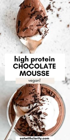 This high protein vegan chocolate mousse is easy to make, dairy free, and ready in just 10 minutes. It's a healthy high protein dessert. Wfpb Vegan, Tofu Recipes Healthy, Dairy Free Pasta, Tofu Recipes Vegan