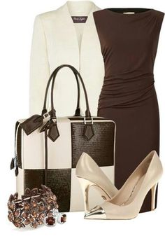 Business Affairs. Love the color mix! Fashionable Work Outfit, فستان سهرة, 가을 패션, Komplette Outfits, Business Outfits, Outfit Set