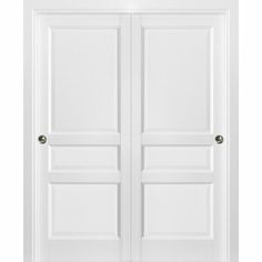 an open white door on a white background