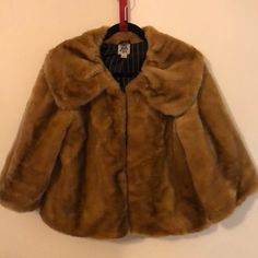 Faux Fur Ivey Jane Cropped Jacket, Never Worn, No Tags, Size L Brown Fur Coat With Faux Fur Lining For Spring, Retro Faux Fur Outerwear For Fall, Spring Brown Fur Coat With Faux Fur Lining, Retro Outerwear With Faux Fur Lining, Retro Mink Outerwear For Fall, Brown Faux Fur Lined Coat For Spring, Brown Faux Fur Outerwear For Spring, Retro Mink Outerwear For Winter, Retro Mink Colored Winter Outerwear