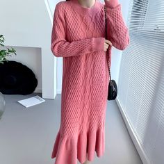 Shipping: Worldwide Express Shipping AvailableDelivery time: 7-15Days Fast ShippingReturns: Fast refund, 100% Money Back Guarantee.Brand Name: CELEB SHIJIAElasticity: High StrecthSleeve Style: RegularFabric Type: KnittingPattern Type: GeometricFit Type: LOOSESilhouette: A-LINENeckline: O-NeckDecoration: NONEStyle: Office LadyDresses Length: Mid-CalfMaterial: CottonMaterial: PolyesterMaterial: AcrylicMaterial: Knitting CottonAge: Ages 25-35 Years OldOrigin: Mainland ChinaCN: GuangdongClosure Type Casual Knitted Pink Sweater Dress, Casual Pink Knitted Sweater Dress, Winter Pink Knit Sweater Dress, Pink Knitted Sweater Dress For Fall, Casual Pink Winter Dresses, Pink Knitted Sweater Dress For Winter, Pink Knit Long Sleeve Dress, Casual Pink Knitted Dress, Casual Pink Knit Dress