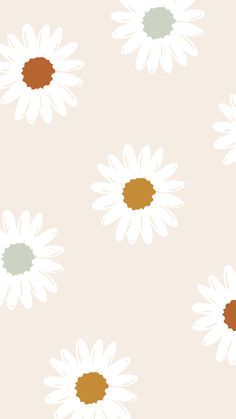 a white flower pattern on a beige background