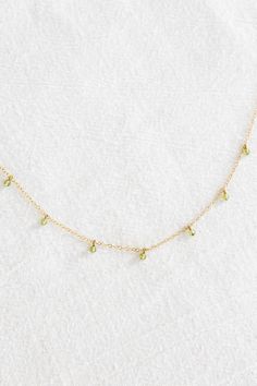 Dainty 14k gold filled plain chain necklace with 3mm peridot drop stones (August birthstone) If you would like a different length that is not listed, please consider purchasing an extender chain or contact us for a custom order! Jewelry Workshop, August Birthstone, Jewelry Repair, August Birth Stone, Drop Necklace, Toe Rings, Personalized Jewelry, Custom Jewelry, Jewelry Pieces