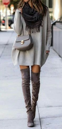 Winter outfit Outfit Converse, Perfect Winter Outfit, Fall Winter Fashion, Winter Fashion Outfits, Fall Style, Night Outfits, Thigh High Boots