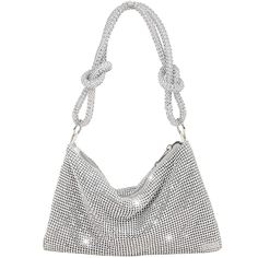 Rhinestone Handbag for Women Chic Evening Handbag Shiny Purse for Travel Vacation 2023, Silver - Walmart.com Sparkly Handbag, Silver Clutch Purse, Silver Clutch Bag, Rhinestone Purse, Glitter Purse, Rhinestone Handbags, Wedding Handbag, Party Handbags, Silver Clutch