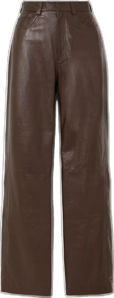 Busy Lifestyle, Dark Brown Leather, Pants Straight, Net A Porter, Straight Leg Pants, Women Collection, Luxury Design, Brown Leather, Porter