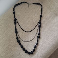 Never Worn. Beautiful 3 Layered Link Necklace. Smoke Free Home Black Necklace, Link Necklace, Womens Jewelry Necklace, Diy Jewelry, Jewelry Necklaces, Necklaces, Women Jewelry, Women Shopping, Color