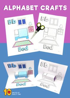 the alphabet worksheet for children to learn how to make their own bed and bedroom