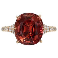 Exquisite 5.23 Carat Orange-Pink Tourmaline Ring in 18K Rose Gold with Diamonds - Merkaba Jewelry Beverly Hills - Discover this exclusive, one-of-a-kind 5.23 carat deep orange-pink cushion-cut Tourmaline ring, expertly set in 18K rose gold. Accentuated by a total of 0.62 carats of round brilliant collection-grade diamonds, this luxurious masterpiece epitomizes timeless elegance and world-class craftsmanship. Ring Size: 6 (Complimentary resizing available upon request) Handcrafted in the USA – Pr Class Jewelry, Chrome Tourmaline, Fine Engagement Rings, Demantoid Garnet, Pink Tourmaline Ring, Padparadscha Sapphire, Heirlooms Jewelry, Deep Orange, Rose Orange